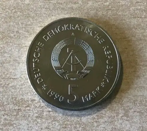 DDR 5 Mark 1990 Zeughaus Berlin Gedenkmünze