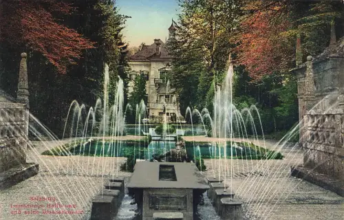 AK Salzburg Lustschloss Hellbrunnen Österreich ungelaufen Postkarte