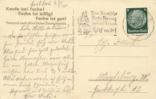 AK Breslau Rathaus Universität Liebiechshöhe Werbekarte Schlesien 1939 Postkarte