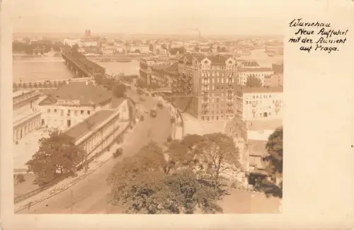 AK Warschau Neue Auffahrt Aussicht Praga Polen ungelaufen Postkarte