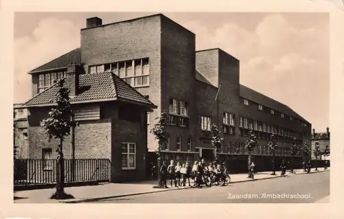 AK Zaandam Ambachtschool Berufsschule Niederlande ungelaufen Postkarte