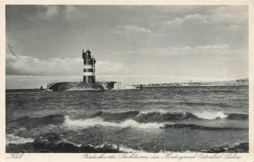 AK Kiel Friedrichsorter Leuchtturm Schleswig-Holstein 1933 gelaufen Postkarte