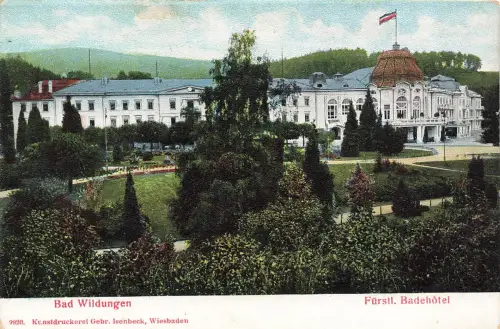 AK Bad Wildungen Fürstliches Badehotel Hessen ungelaufen Postkarte