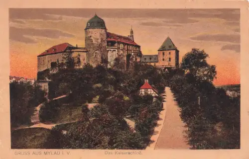 AK Mylau Kaiserschloß Vogtland Sachsen ungelaufen Postkarte