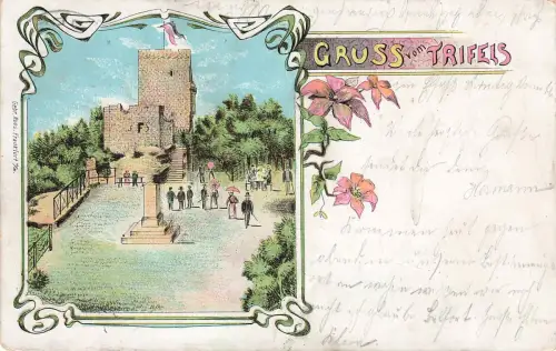 AK Annweiler Trifels Rheinland-Pfalz 1914 gelaufen Feldpostkarte