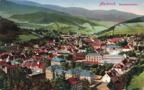 AK Markirch Gesamtansicht Elsass Frankreich 1915 Feldpostkarte