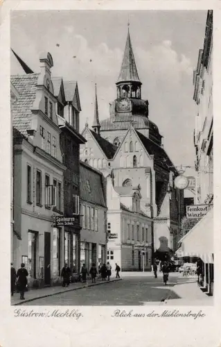 AK Güstrow Spielwaren Feinkost Kirche Mecklenburg-Vorpommern 1943 Postkarte
