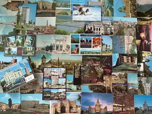 Konvolut 100 AK Postkarten Russland UdSSR Sowjetunion ab 1950