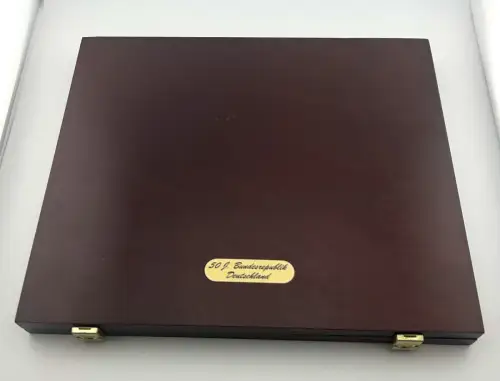 Leer Holz Etui Holzmünzbox Bundesrepublik Deutschland Münzen Medaillen