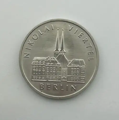 DDR 5 Mark 1987 Nikolai Viertel Berlin Gedenkmünze