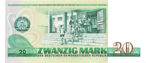 DDR Banknote 20 Mark 1975 Wolfgang von Goethe Ro: 362a KASSENFRISCH/UNC