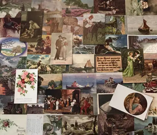 Lot / Konvolut 50 AK Kitsch Künstler Postkarten vor 1945