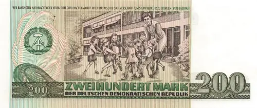 Orig. DDR Banknote 200 Mark 1985 Ro. 364a Kassenfrisch / UNC