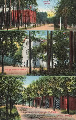 AK Zeithain Truppen Übungsplatz Planitzstraße Sachsen 1916 Feldpostkarte