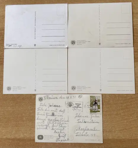 5 x DDR Postkarten Unser Sandmännchen Sandmann Pittiplatsch Schnatterinchen