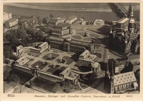 AK Dresden Gemälde Galerie Opernhaus Sachsen Hahn 13009 ungelaufen Postkarte