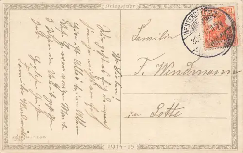 AK 1.WK Zum Neuen Jahre Herzliche Glückwünsche Reichsfahne 1916 Patriotika