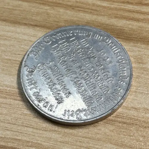 Inflationsmedaille 1925 Zur Erinnerung an Deutschlands schlimmste Zeit 1923