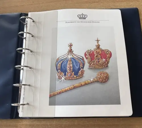 Album Numisbriefe der Monarchien Europas 6 X Briefe mit Münzen