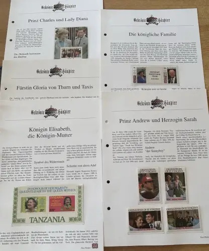 Album Numisbriefe der Monarchien Europas 6 X Briefe mit Münzen