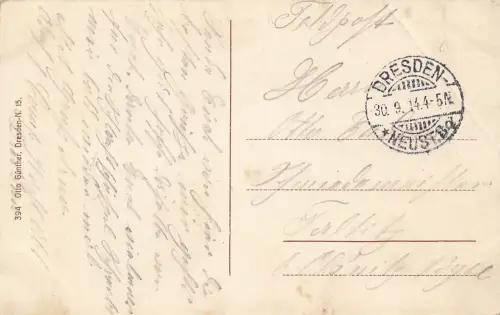 AK 1.WK Kaserne Maschinen-Gewehr-Komp. II Grenadier-Rgmt. Nr. 101 1914 Postkarte