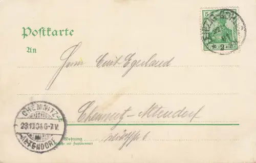 AK 1.WK Deutscher Gruss Wappen Portrait Kaiser Wilhelm II 1904 Patriotika