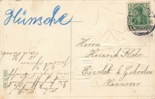 AK 1.WK Herzliche Ostergrüße EK2 Fahnen 1915 Patriotika Postkarte Geprägt