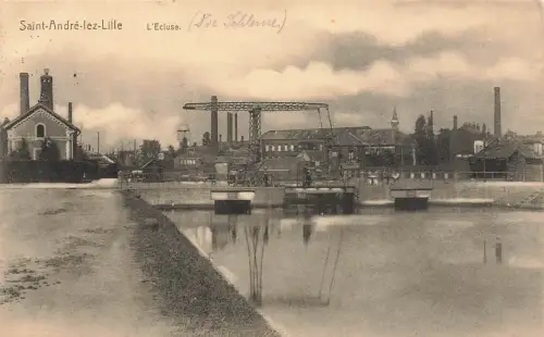 AK Saint-André-lez-Lille L'Ecluse Frankreich 1915 gelaufen Postkarte