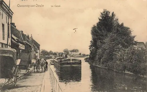 AK Quesnoy-sur-Deule Le Canal Frankreich 1915 gelaufen Postkarte