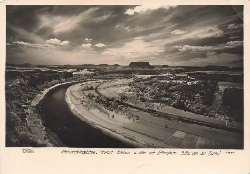 AK Elbsandsteingbirge Lilienstein Kurort Rathen Hahn 11570 Sachsen Postkarte