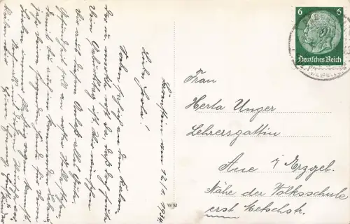AK Bärenstein Winteransicht Stadtansicht Erzgebirge Sachsen 1934 Postkarte