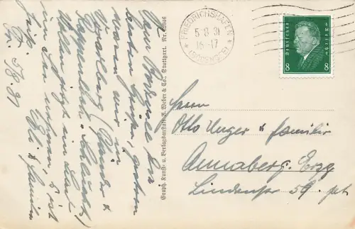 AK Friedrichshafen Bodensee Zeppelin Alpen Baden-Württemberg 1931 Postkarte