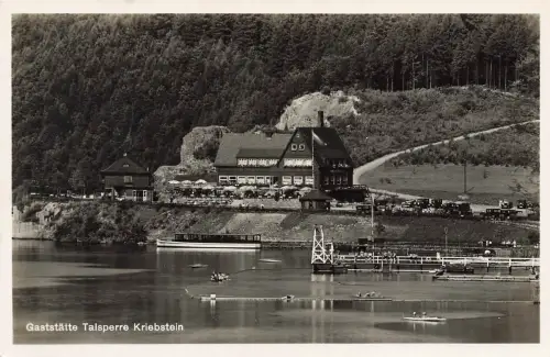 AK Kriebstein Gaststätte Talsperre Sachsen 1934 gelaufen Postkarte