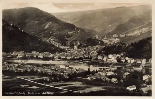 AK Traben Trarbach Mosel Panorama Rheinland-Pfalz 1924 gelaufen Postkarte