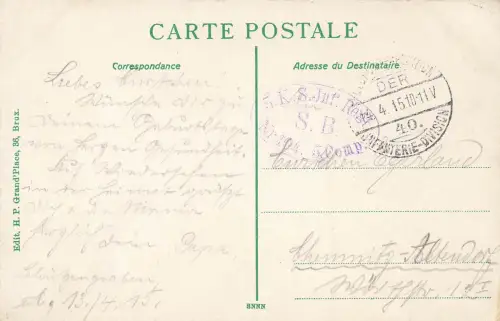 AK Bruxelles Maison des anciens Ducs de Brabant Belgien 1915 gelaufen Postkarte