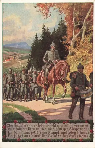 AK 1.WK Soldatenliederpostkarte No 3 Paul Hey 1915 gelaufen Patriotika Postkarte