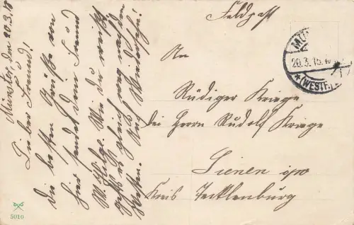 AK 1.WK Spruchkarte Von uns die Tat! Reichsfahne 1915 Patriotika Postkarte