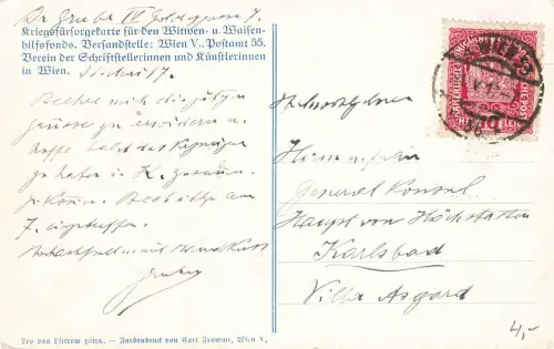 AK 1.WK Kreuzer Schiffe Marine Kriegsfürsorgekarte 1917 Patriotika Postkarte