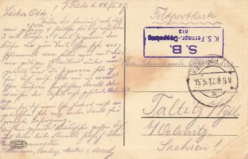 AK 1.WK Soldaten Auto Kathedrale Französische Stadt 1917 Patriotika Postkarte