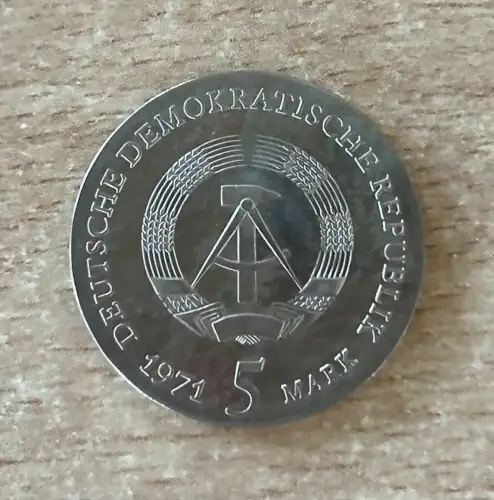 DDR 5 Mark 1971 Johannes Kepler Gedenkmünze