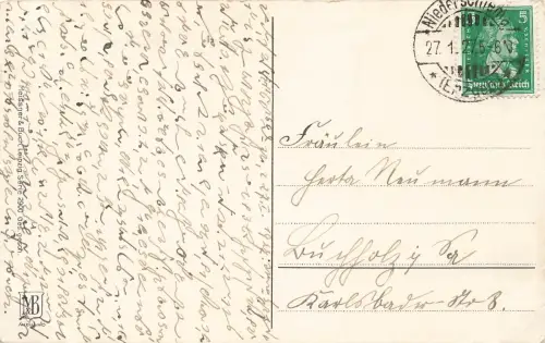 AK Der Bubikopf Mädchen kämmt Jungen Haare 1927 gelaufen Postkarte