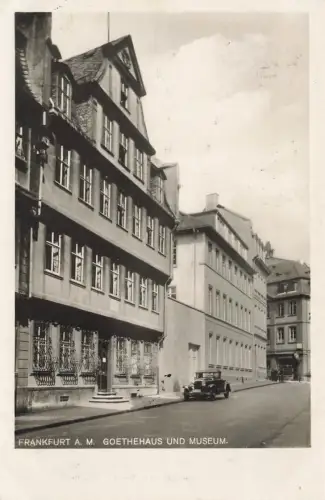 AK Frankfurt a. M. Goethehaus Museum Hessen 1932 gelaufen Postkarte