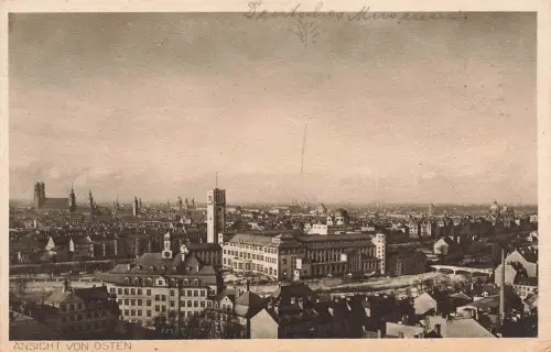 AK München Deutsches Museum Ansicht von Osten Bayern 1925 gelaufen Postkarte