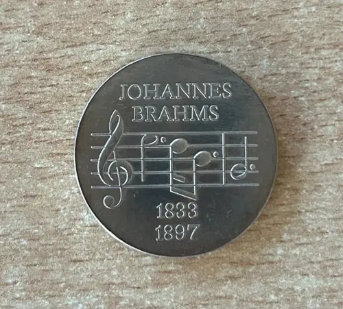 5 Mark DDR 1972 Johannes Brahms Gedenkmünzen
