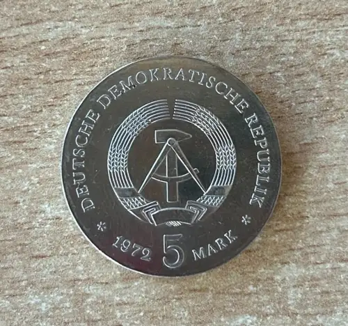 5 Mark DDR 1972 Johannes Brahms Gedenkmünzen