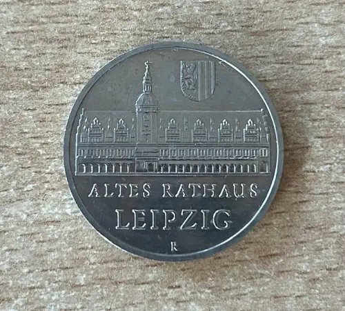 DDR 5 Mark 1984 Altes Rathaus Leipzig Gedenkmünze