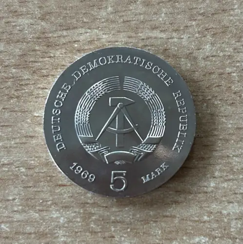 5 Mark DDR 1969 Heinrich Hertz Gedenkmünzen