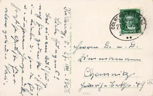 AK Ostseebad Kolberg Domstraße mit Dom Pommern 1928 gelaufen Postkarte