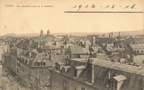 AK Sedan Vue générale prise de la Citadelle Frankreich 1916 Feldpostkarte