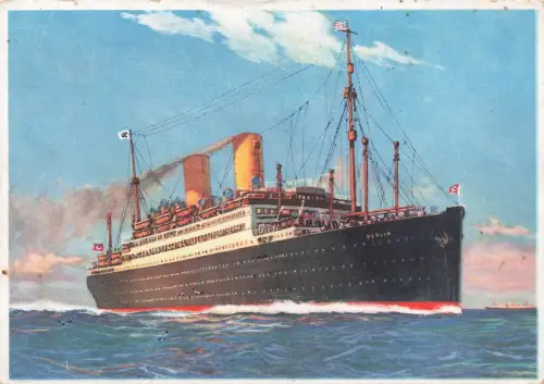 AK Doppelschraubendampfer Berlin Norddeutscher Lloyd Bremen 1943 Postkarte